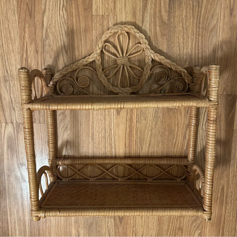 ‼️Rattan / Wicker Hanging Wall Shelf‼️
